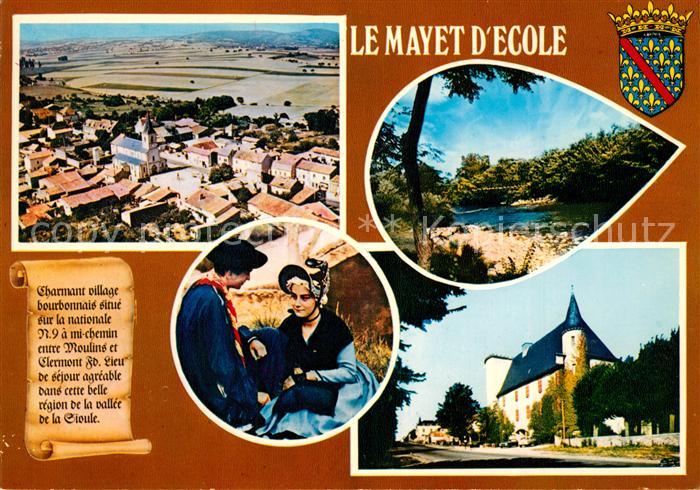 Le Mayet-d Ecole Fliegeraufnahme Teilansichten Trachten Schloss