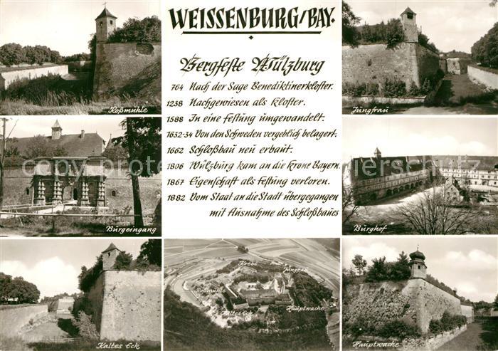 Weissenburg Bayern Bergfeste Wuelzburg Rossmuehle Burgeingang Kaltes Eck Jungfra