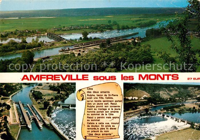 Amfreville-sous-les-Monts Panorama Schleuse Stausee