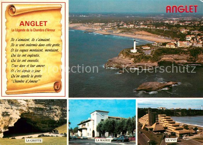 Anglet Fliegeraufnahme La Grotte La Mairie Le VVF