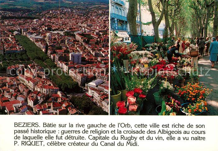 Beziers Vue aerienne Capitale du Vignoble Languedocien