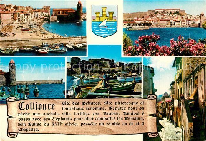 Collioure Le Port Vue d’ensemble Le Chateau des Templiers Vieille Rue Pittoresqu