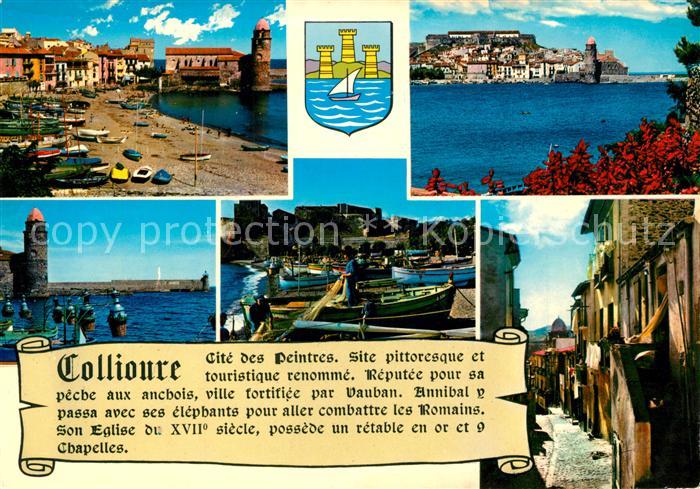 Collioure Le Port Vue d’ensemble Le Chateau des Templiers Vieille Rue Pittoresqu