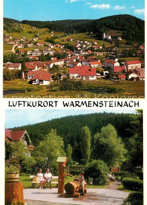 Warmensteinach Panorama Brunnen im Park