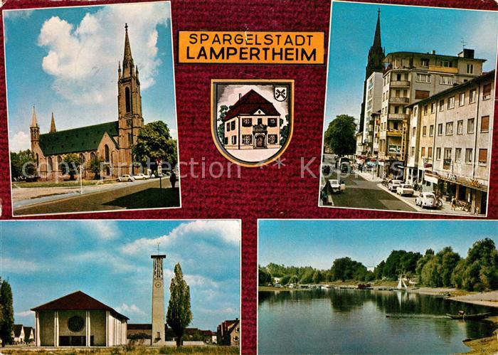 Lampertheim Bergstrasse Ev Kirche Kaiserstrasse Kath Kirche Am Altrhein