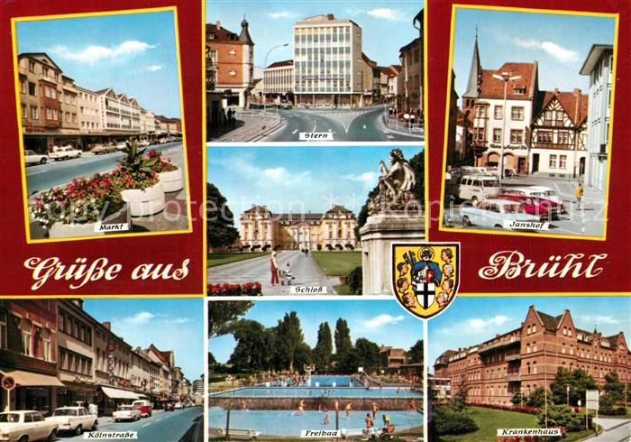 Bruehl Baden Janshof Markt Freibad Koelnstrasse Krankenhaus