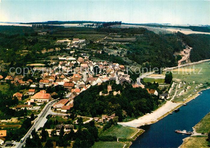 Polle Fliegeraufnahme Weser