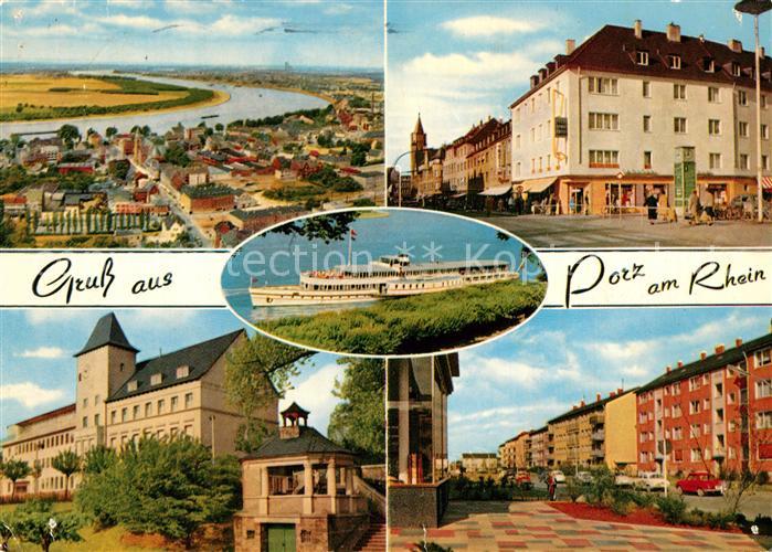 Porz Koeln Fliegeraufnahme Rhein