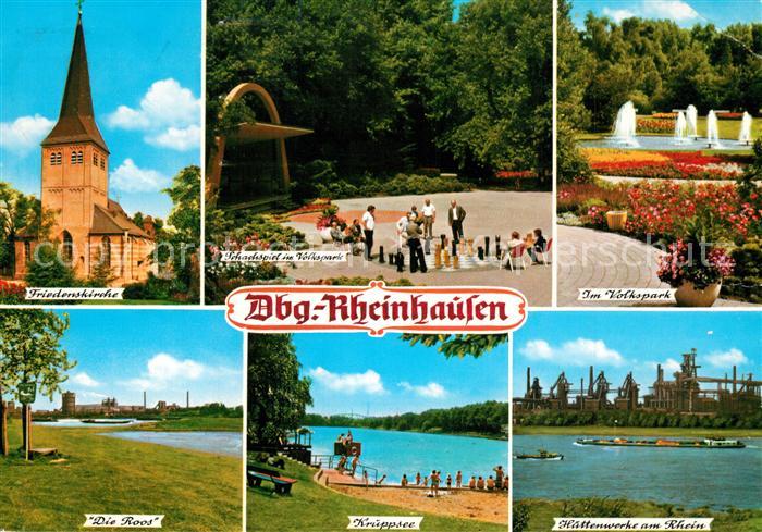 Rheinhausen Duisburg Die Roos Kruppsee Huettenwerke Rhein Volkspark Schachspiel