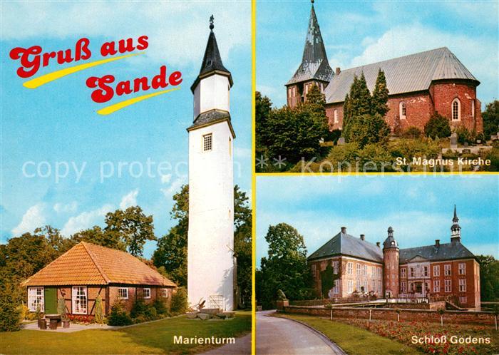 Sande Friesland Schloss-Godens Marienturm Kirche