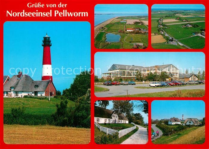 Pellworm Insel Leuchtturm Fliegeraufnahme