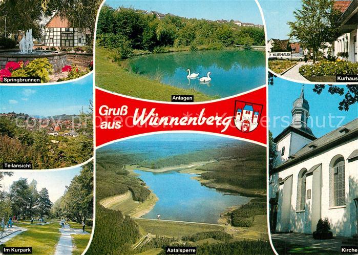 Wuennenberg Kurhaus Kirche Kurpark Brunnen