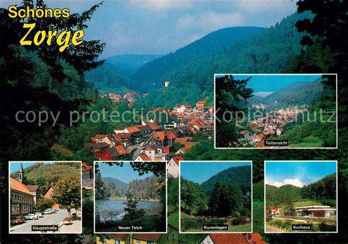 Zorge Fliegeraufnahme Hauptstrasse Neuer-Teich Kuranlagen Kurhaus