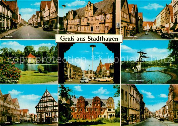 Stadthagen Oberstrasse Stadtgarten Marktplatz Schloss Schwimmbad Niedernstrasse