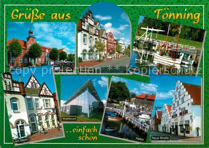 Toenning Nordseebad Hafen Marktplatz Neue-Strasse