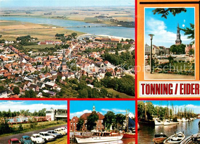 Toenning Nordseebad Fliegeraufnahme Hafen