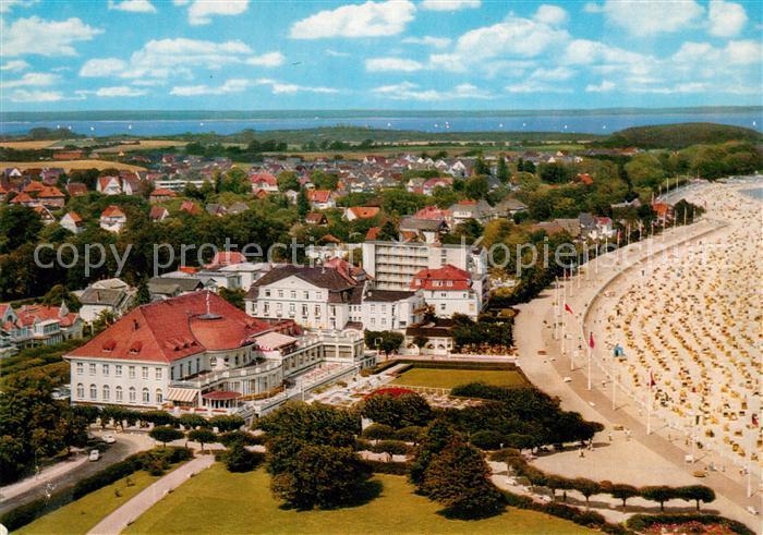 Travemuende Ostseebad Fliegeraufnahme mit Strand