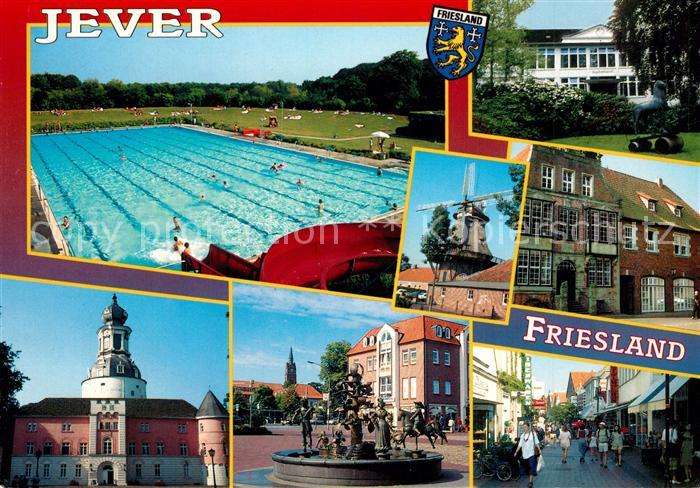 Jever Freibad Brunnen Windmuehle Schloss