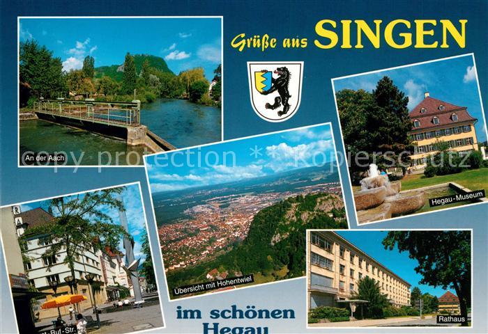 Singen Hohentwiel Fliegeraufnahme Aach Hegau-Museum