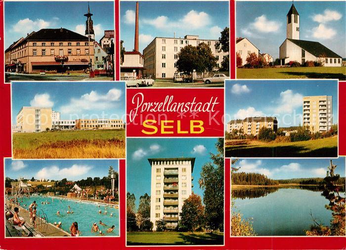 Selb Porzellanstadt Freibad Kirche Neubauten