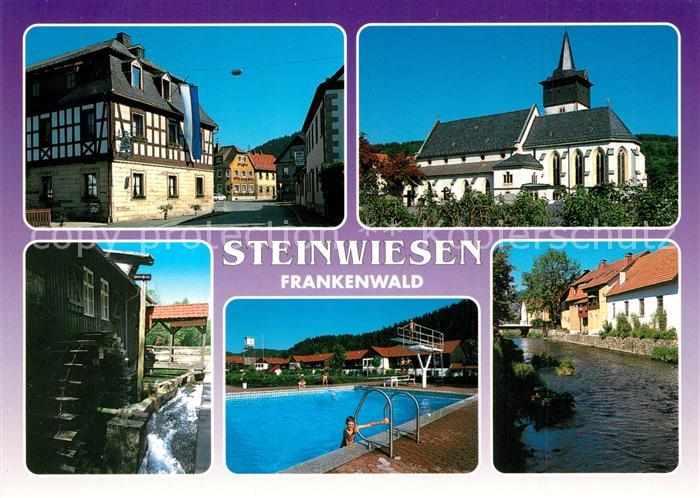 Steinwiesen Wassermuehle Freibad Fachwerk