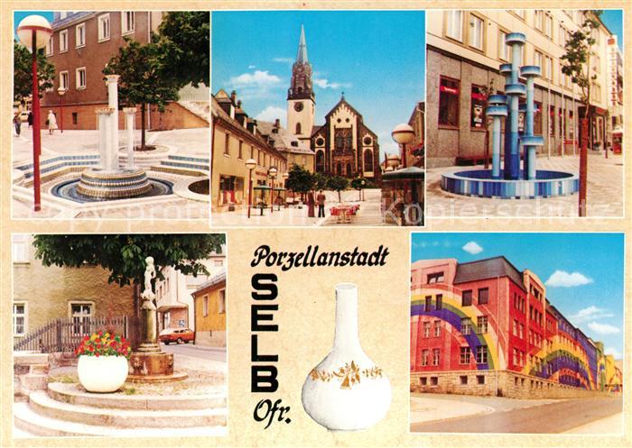 Selb Porzellanstadt Brunnen Kirche
