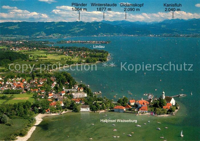 Wasserburg Bodensee Fliegeraufnahme Halbinsel