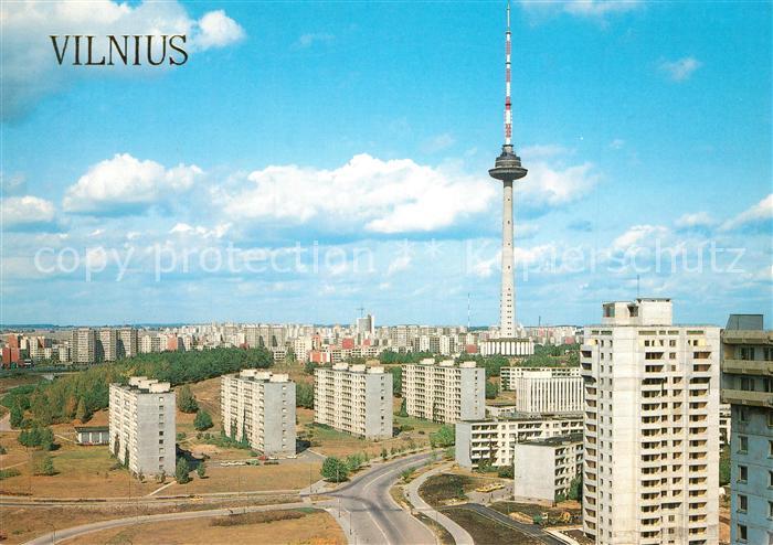 Vilnius Fliegeraufnahme Neubauten mit Fersehturm