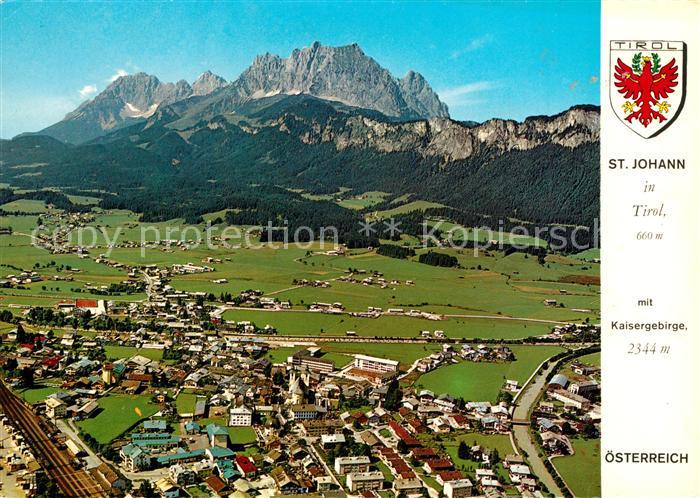 St Johann Tirol Fliegeraufnahme mit Wildem Kaiser