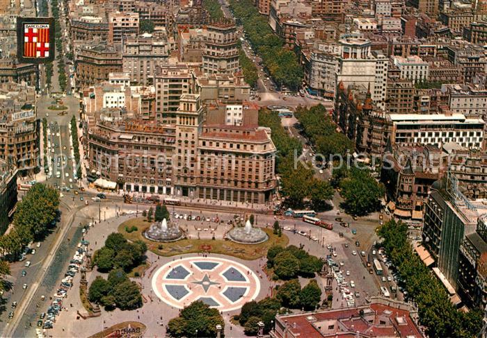 Barcelona Cataluna Fliegeraufnahme Place Catalogne