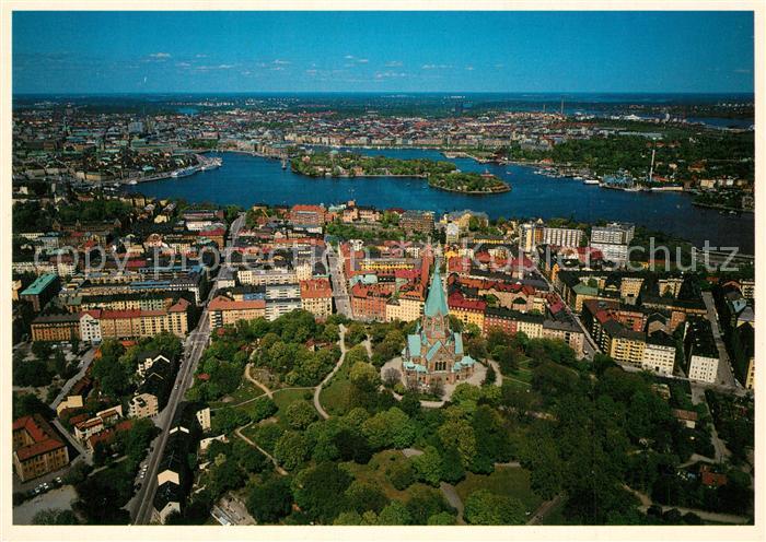 Stockholm Fliegeraufnahme suedlicher Stadtteil