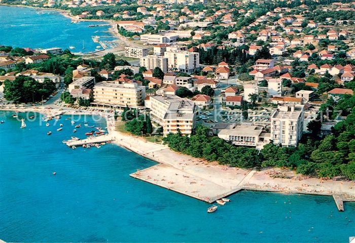 Biograd Fliegeraufnahme Strand Hafen