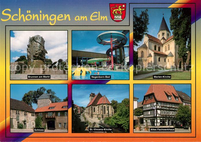 Schoeningen Brunnen Markt Negenborn-Bad Kirchen Schloss Fachwerk
