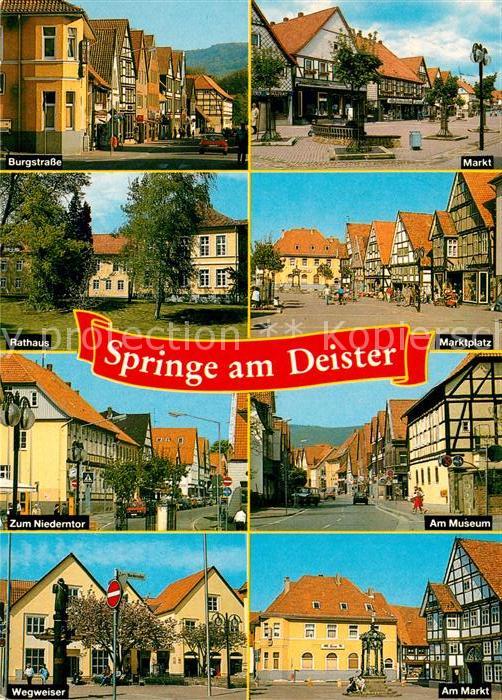Springe Deister Burgstrasse Niederntor Museum Markt Wegsweiser