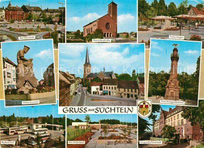 Suechteln Neumarkt Weberbrunnen Kriegerdenkmal Hallenbad Irmgardis Pensionat