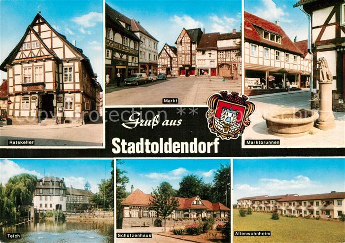 Stadtoldendorf Ratskeller Markt Brunnen Schuetzenhuas Teich