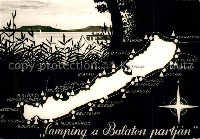 Balaton Plattensee Lageplan Campingplaetze