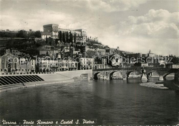 Verona Veneto Ponte Romano e Castel S. Pietro