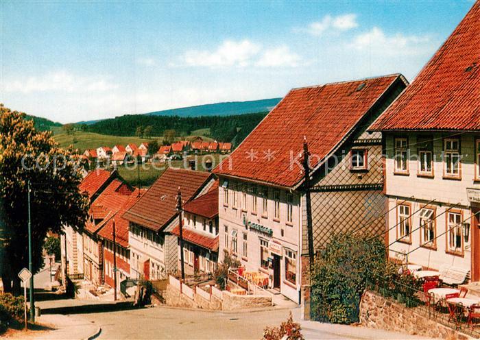 St Andreasberg Harz Blick von der Breiten Strasse zur Hoehe
