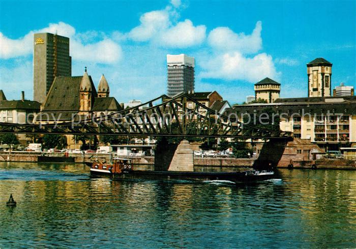 Frankfurt Main Mainpartie mit Eisernem Steg