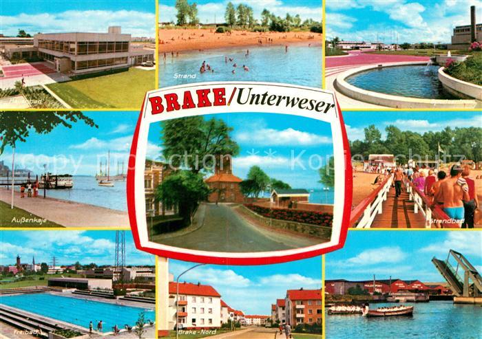 Brake Unterweser STrand Aussenkanal Freibad Ziehbruecke