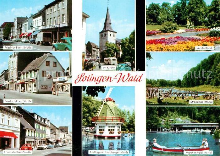 Solingen Kirche Strandbad Maerchenwald Heidberger-Muehle Friedrich-Ebert-Strasse