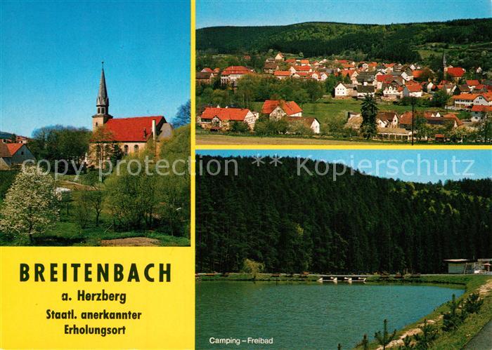 Breitenbrunn Erzgebirge am Herzberg Camping Freibad Burg