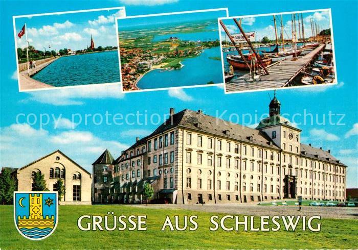 Schleswig Schlei Fliegeraufnahme Hafen Schloss