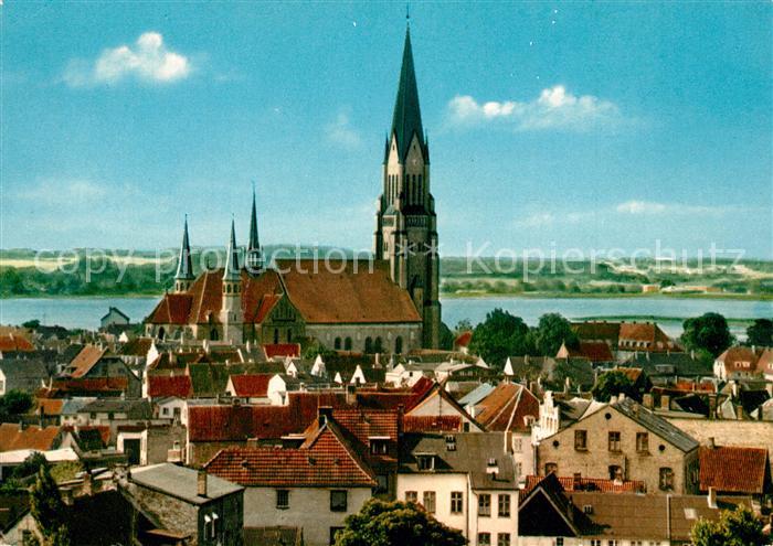 Schleswig Schlei Blick vom Gallberg auf den Dom