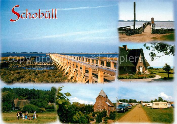 Schobuell Husum Holzbruecke Camping Kirche