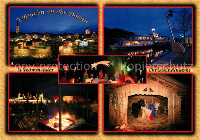 Vilshofen Donau Schwimmender Christkindlmarkt