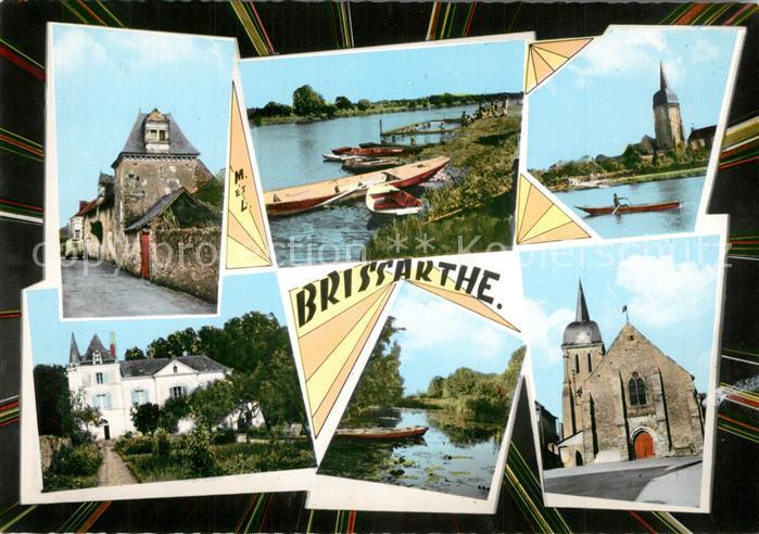 Brissarthe Kirche Stadtasichten Bootsanlegestelle