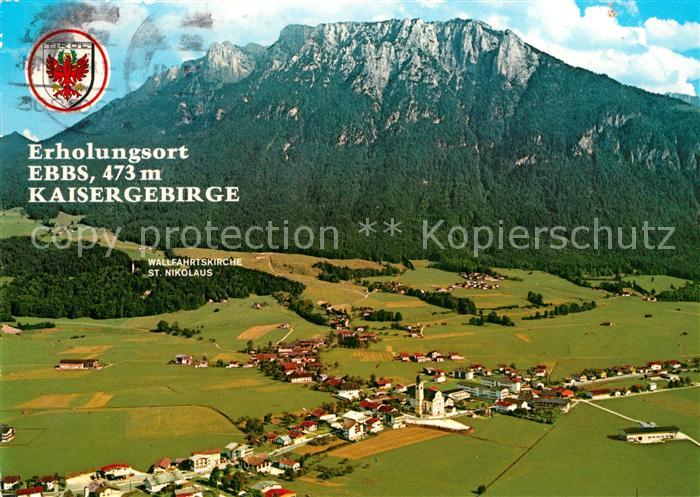 Ebbs Fliegeraufnahme Kirche Kaisergebirge