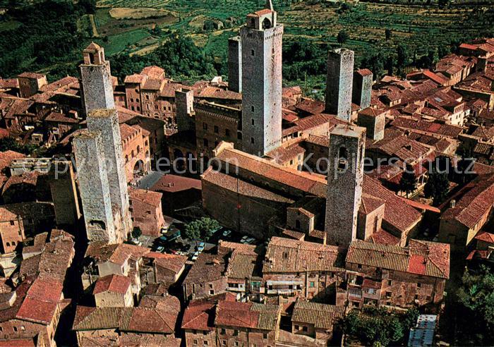 San Gimignano Fliegeraufnahme Stadtpanorama